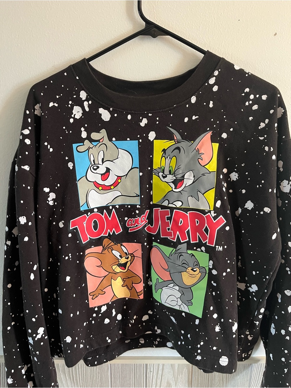 Tom and Jerry Black Crewneck Sweatshirt